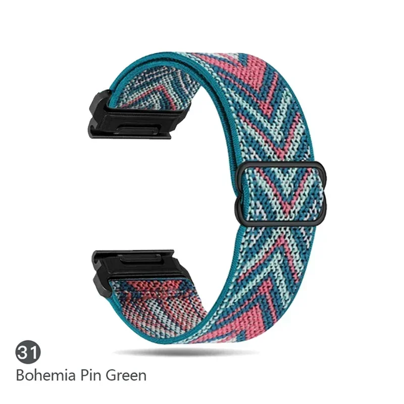 Elastic Woven Nylon Loop Strap For Garmin 22 26mm Fenix 7 7X 6X 6 Pro 5 5s 5X Plus 3HR 945 Epix Gen 2 Enduro Quickfit Band image 3