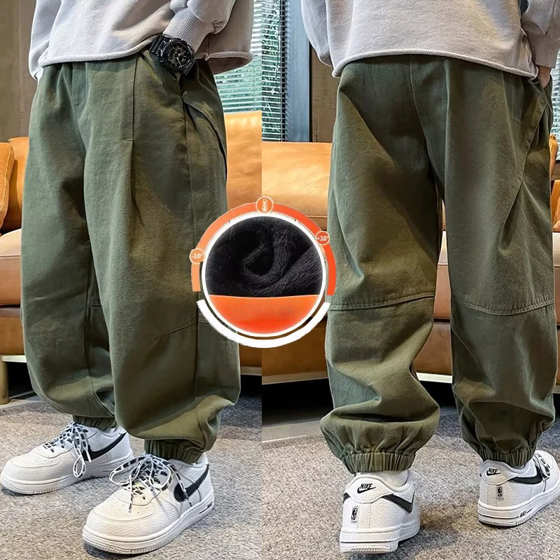 

Children's Pants, Men's Autumn And Winter Plush Work Attire, And The Trend Of Casual Pants With Big Children's Autumn Leggings