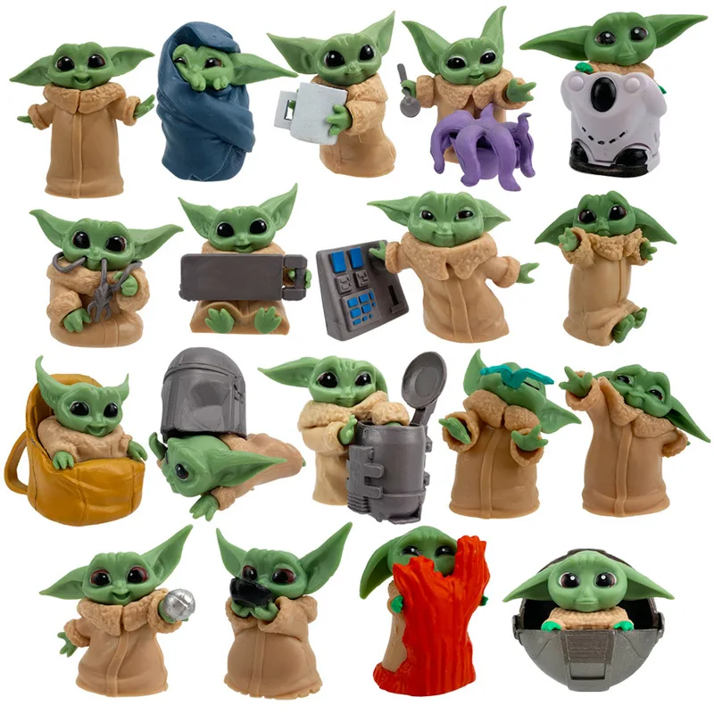 Baby Yoda Nimi Figure Collection Anime Dolls The Mandalorian The Child 11sets Complete Works Cute Figurines Dolls Xmas Gifts