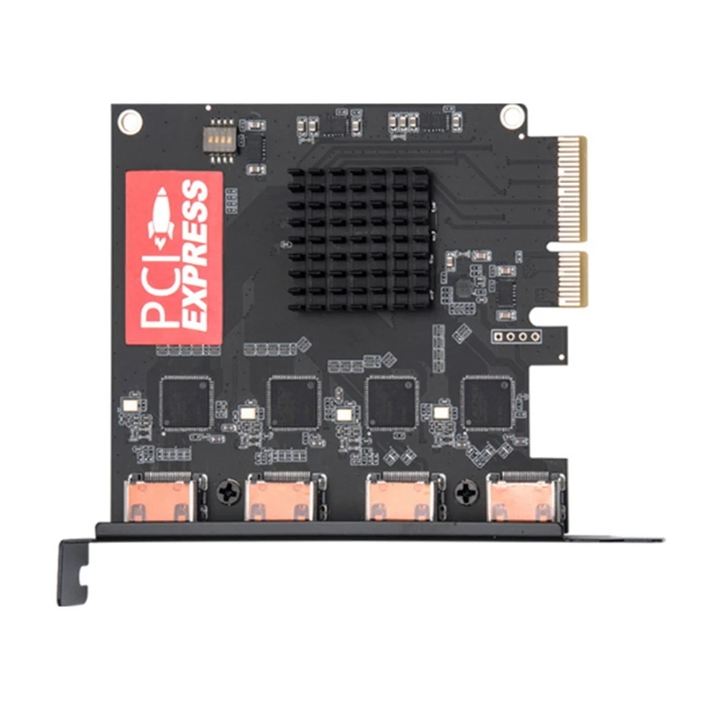 

4 Channel -Compatible PCI-E Video Capture Card 1080P 60Fps OBS Wirecast Live Broadcast Streaming Adapter Replacement