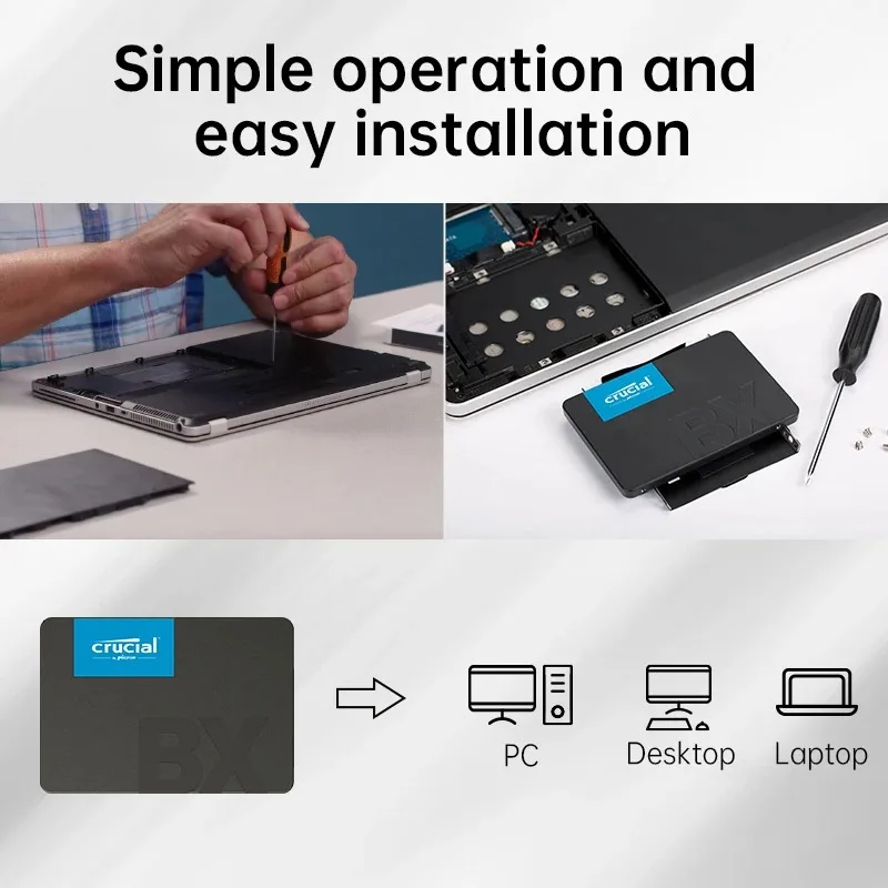  محرك أقراص الحالة الصلبة Crucial BX500 2.5 بوصة 240G 500GB 1T 2T 4T SATA3.0 واجهة سرعة القراءة 540 ميجابايت/ثانية محرك الأقراص الصلبة لسطح المكتب #2