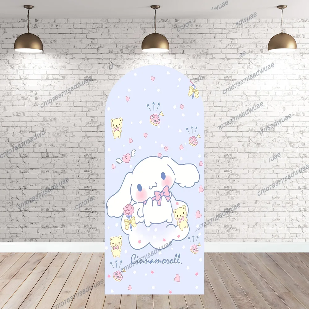 Hello Kitty MY Melody Party Backdrop Photo Birthday Photo Background Pink Arch Photography Backdrop