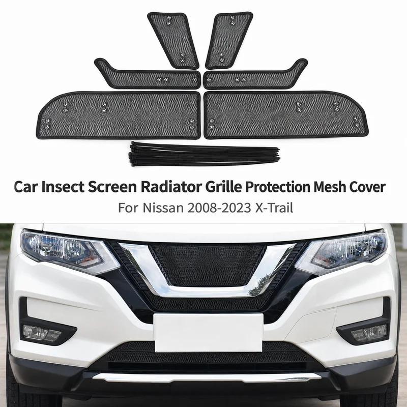 For Nissan 2008-2023 X-Trail Car Insect Screen Radiator Grille Protection Dustproof Modification Mesh Cover