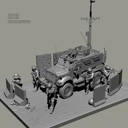 1/72 1/48 1/35 Resin Soldier model kits figure colorless and self-assembled （3D Printing ） TD-6130/3D full set