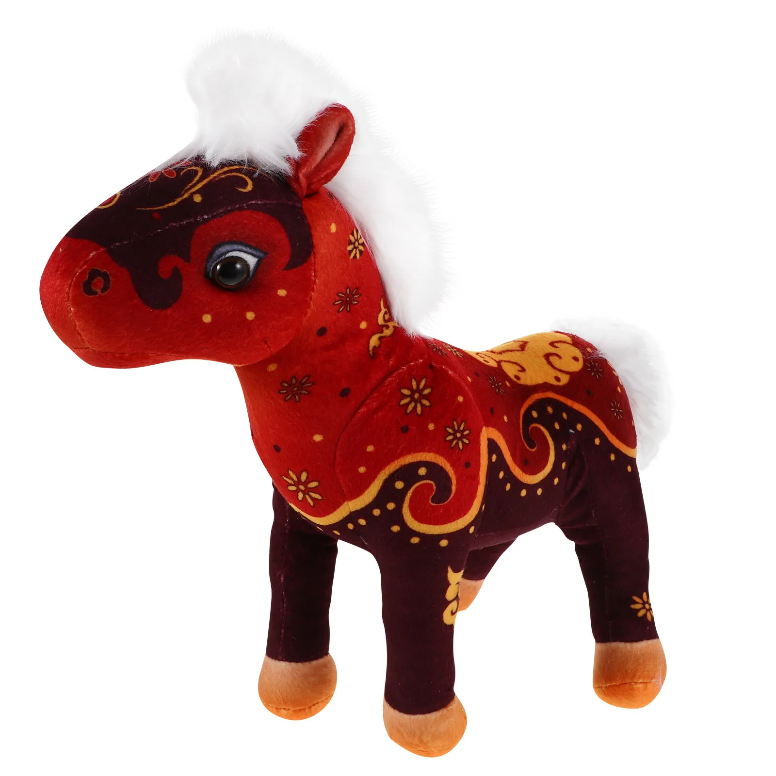 

2026 Year of The Horse Soft Animal Decoration Traditional Chinese Attire Lucky Gift for Lunar New Year Home Office Travel Use