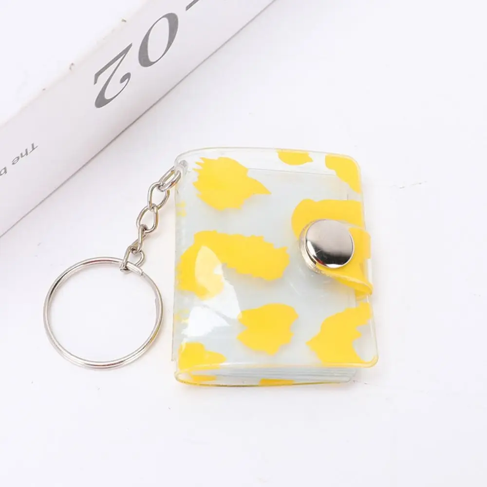 Fashion With Keychain Leopard Print Photo Album Chic Cute Mini Card Album Cartoon Star-chasing Photo Album Desktop