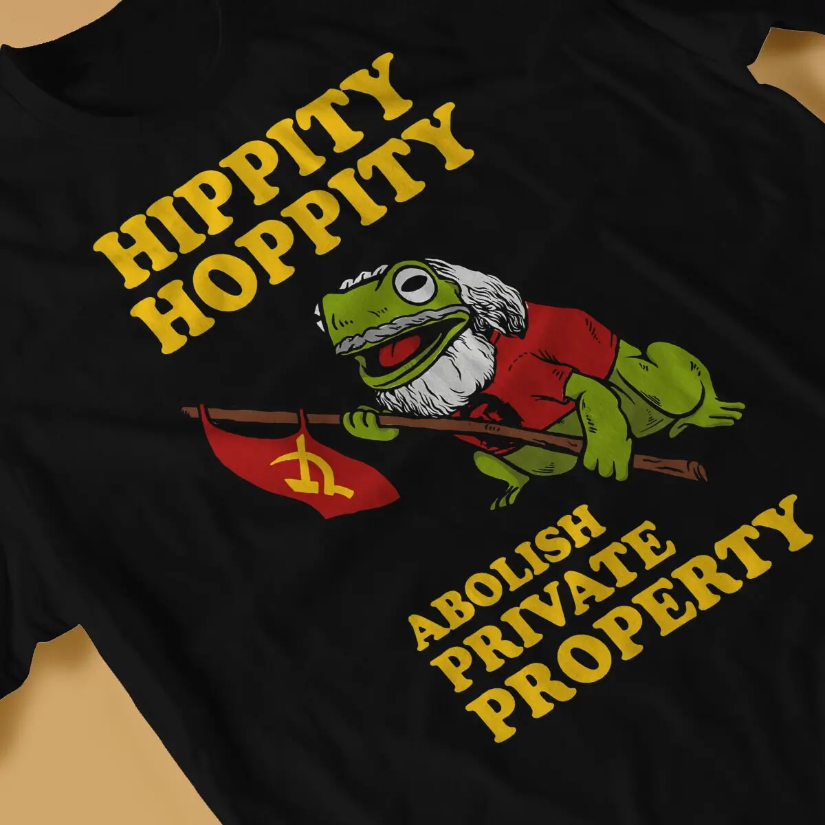 Hippity Hoppity Abolish Private Property The Great Marx T Shirt Vintage Teenager O-Neck TShirt Top sell  Harajuku Men's Clothes