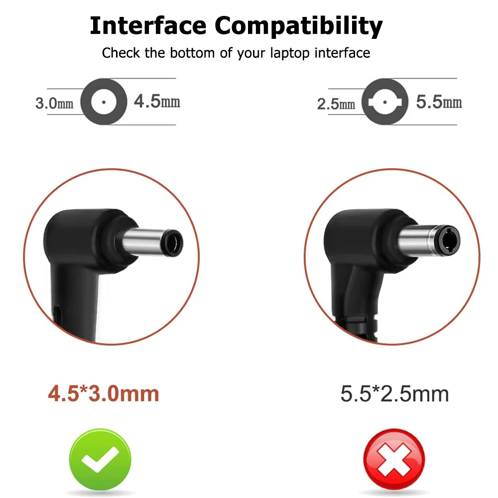Type C USB C PD to DC 4.5X3.0mm 65W 90W 140W Laptop Charging Cable Cord for Asus Q524 Q524U Q524UQ Q534 Q534U Q534UX UX533FD