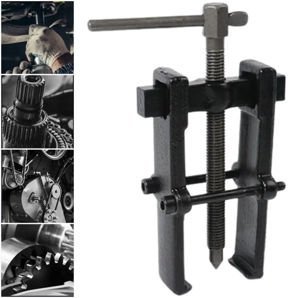 Extractor de engranajes forjado de dos mordazas, chapado en negro, herramienta de extracción para automóviles, accesorios para coche, extractores de rodamientos de armadura