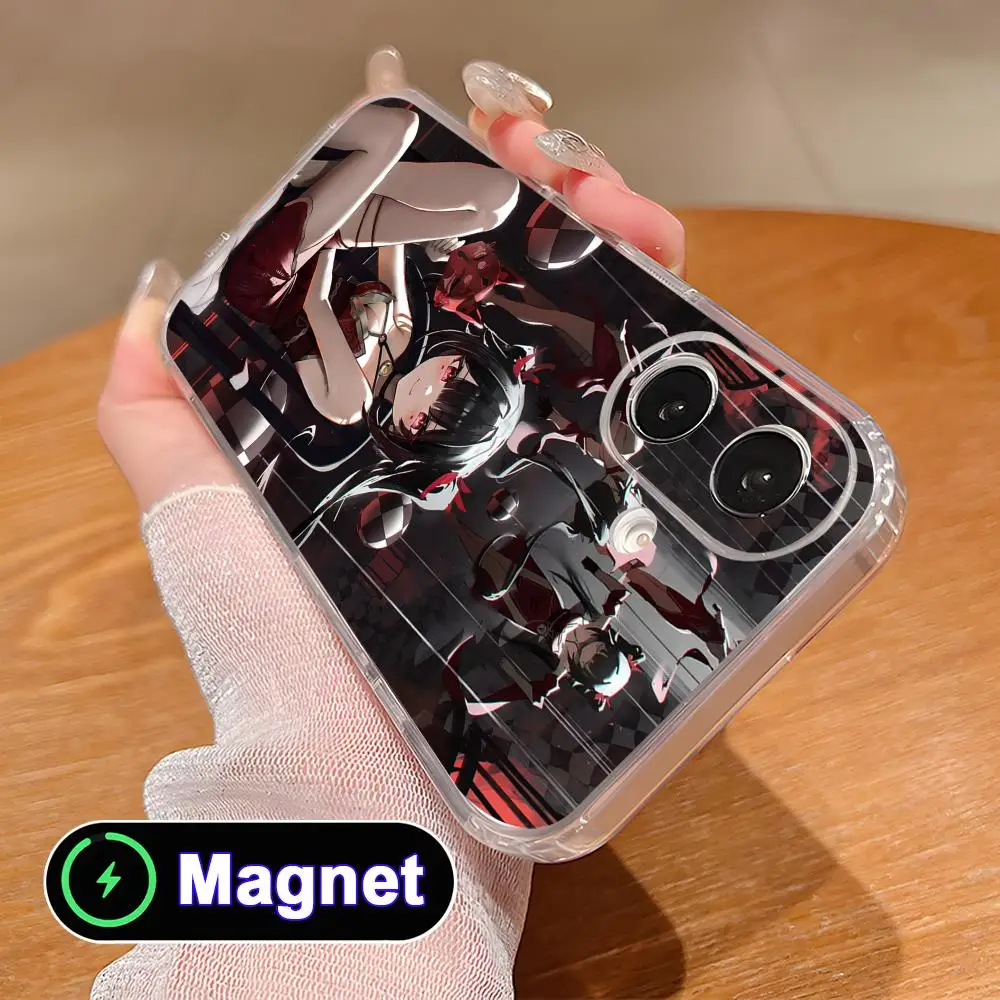 

Чехол HSR Sparkle Clear TPU Magsafe для iPhone 17 16 15 14 13 12 11 Air Pro Max Plus Mini, цветной
