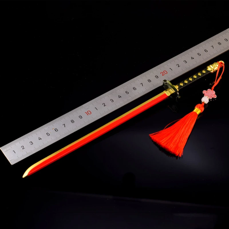 26cm/10.24in Dungeon Game Peripheral Weapon Model Flowing Star Meteorite Knife Leather Cover Version Metal Handicrafts Ornaments