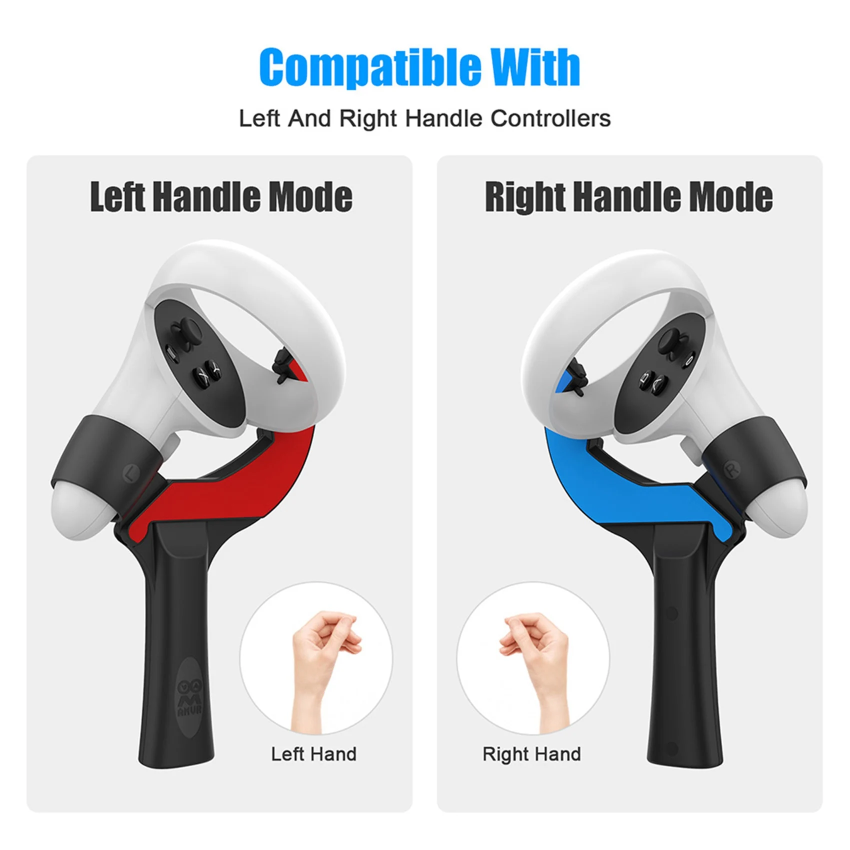 A49T Table Tennis Paddle Grip Handle for ​Controllers Playing Table Tennis VR Game for Quest 2 Accessories