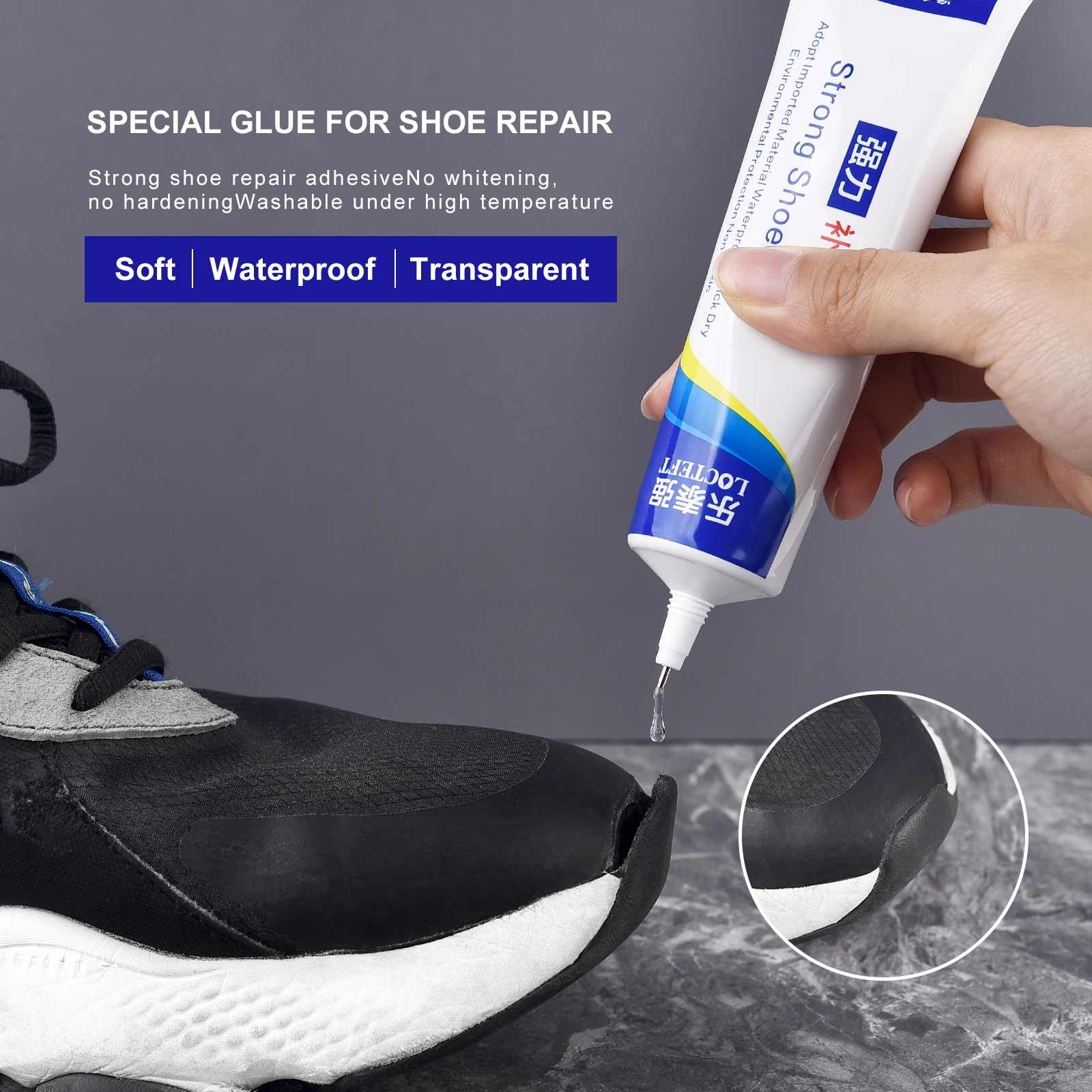 60ml Strong Shoe Adhesive Special-Purpose Shoes Glue Resin Soft Waterproof Shoe Repair Adhesive