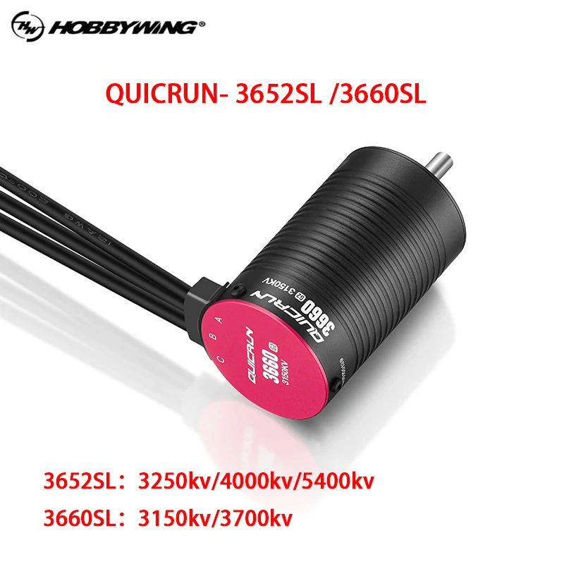 HobbyWing QuicRun 3652/3660 SL G2 Brushless Waterproof Motor Suitable For 1/10 RC Car