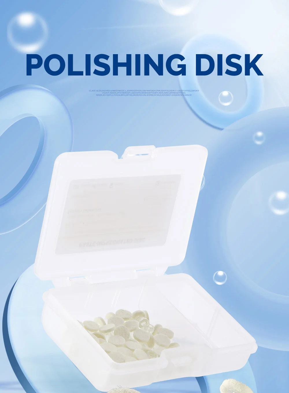 AZDENT 50 Stück/Box Dental Composite Polierscheibe Paste Imprägnierte Filzräder 50 Scheiben 1 Stück CA Dorn Einwegpolierer – Detail 1