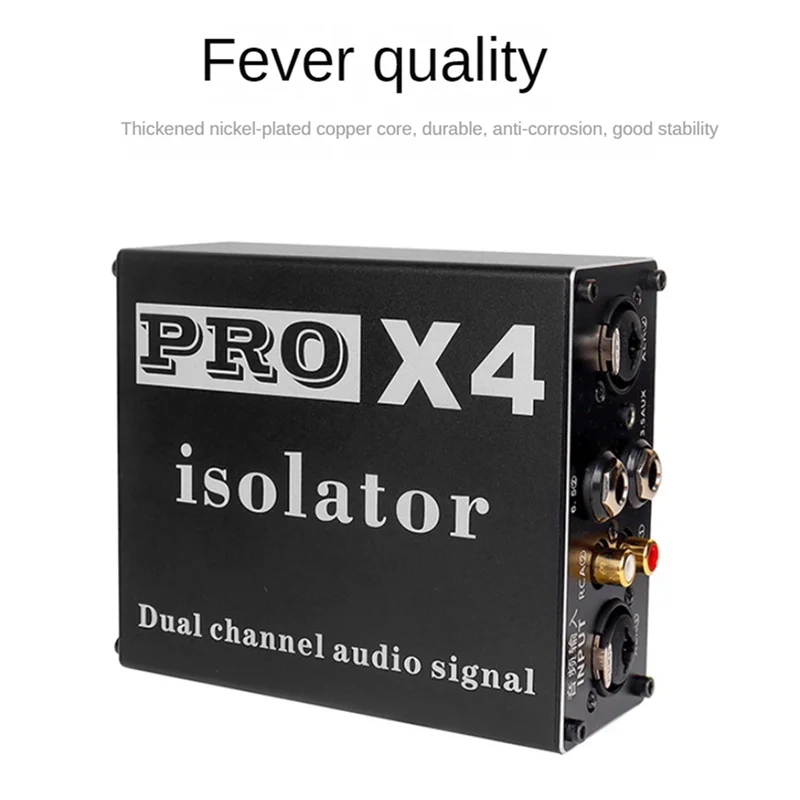 PRO X4 عازل الصوت عازل الضوضاء الصوتي 6.5 مم 3.5 مم XLR RCA عازل الضوضاء الصوتي، مرشح أرضي للفلتر الصوتي الحالي