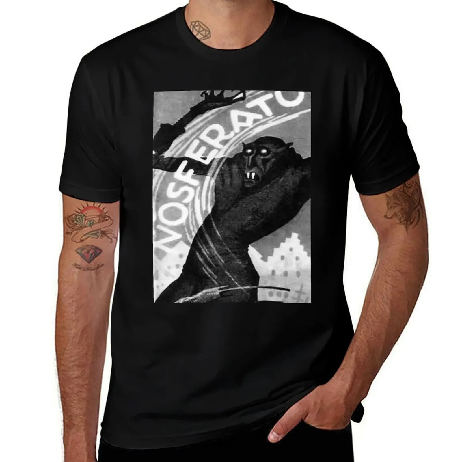 Nosferatu A Symphony Of Horrors Restored Film poster (grey) T-Shirt new edition blanks luxury clothes men