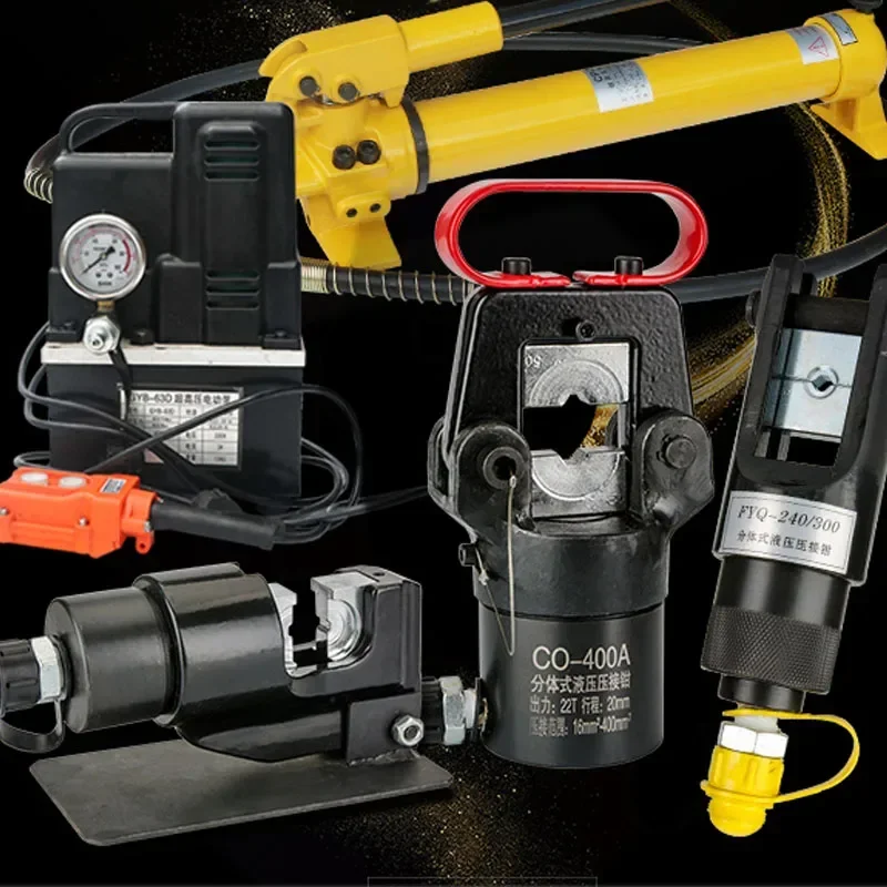 Small  12T Portable Electric Hydraulic Plier Split Crimping Pliers 300/400/630 Copper-aluminum Nose Terminal Crimpin