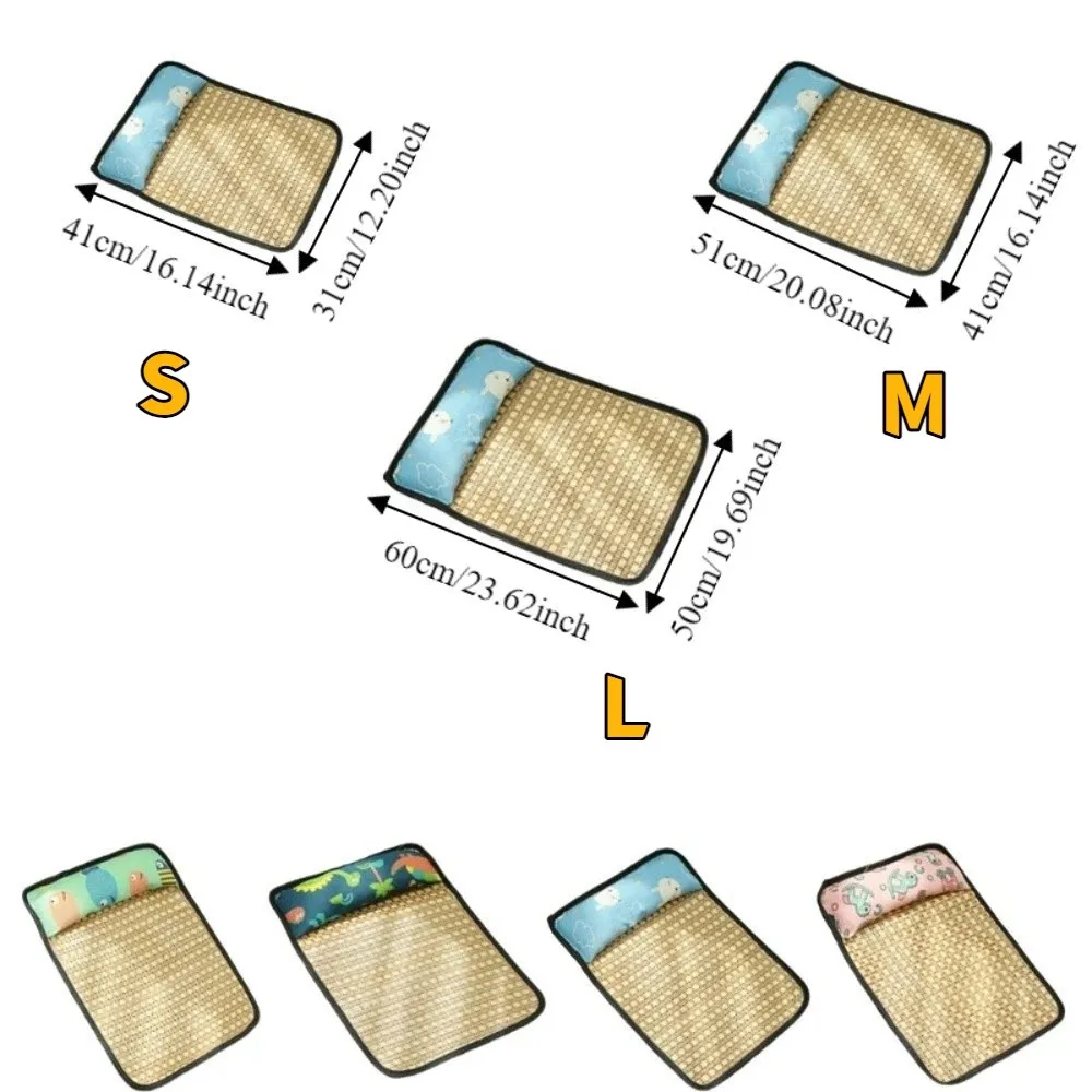 Rattan Cooling Pet Mat with Pillow 6