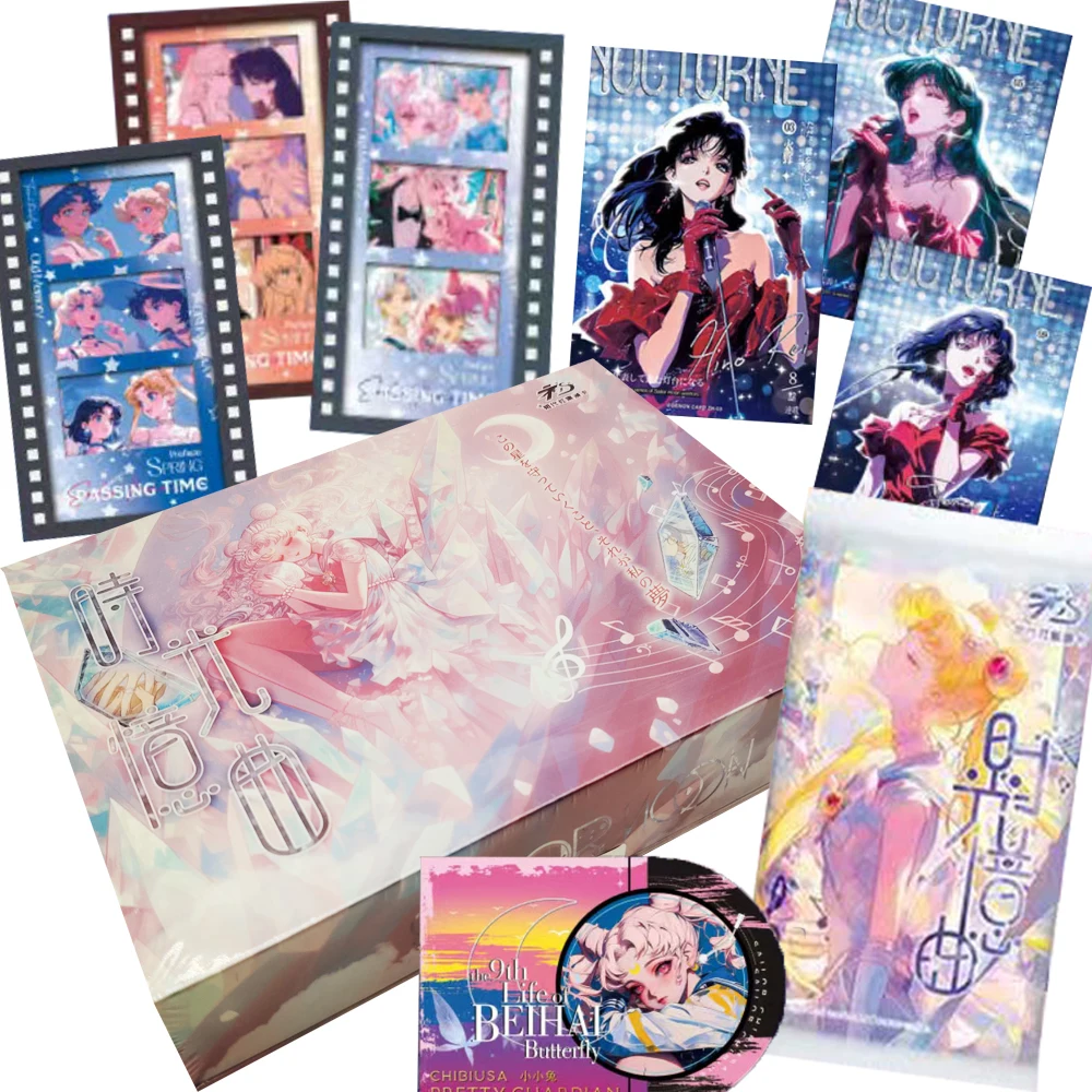 

Sailor Moon Collection Cards Kino Makoto Tsukino Usagi Lively and Vivid Summer Rock Music Girls Anime Cards Children Toys Gifts