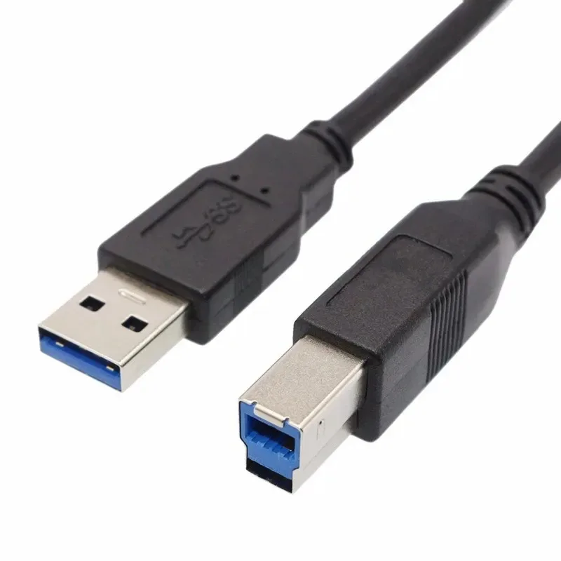 1m 1.8m USB 3.0 Data Cable USB-A Male to B Male Type B Superspeed Cord for Docking Station External Hard Drivers Scanner Printer