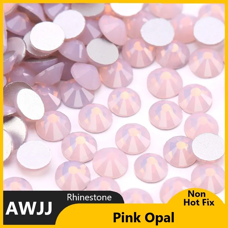Opal colors SS3-SS30 Non Hot Fix Rhinestones flat back crystal strass glitter stone for DIY manicure 3D nail art fabric garment
