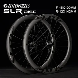 ELITEWHEELS SLR Disc Brake 15x100mm 12x142mm Cyclocross Carbon Road Bike Wheelset RD13 Ratchet System 36T Clincher Tubeless 700c