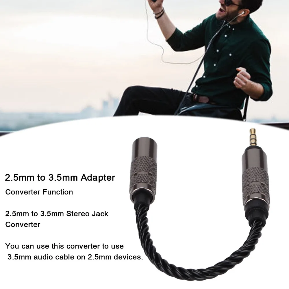 High Stereo Audio 2.5mm Balanced Male To 3.5mm Stereo Female Lossless Sound Headphone Adapter Cord 4 Strands of Stranding Cable