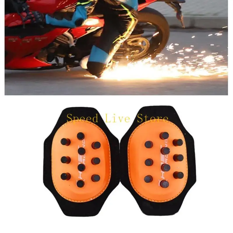 547C 2Pcs Motorcycle Knee Pads Slider Grinding Knee Bag Protector with 10/20 Button Universal Cycling Equipment