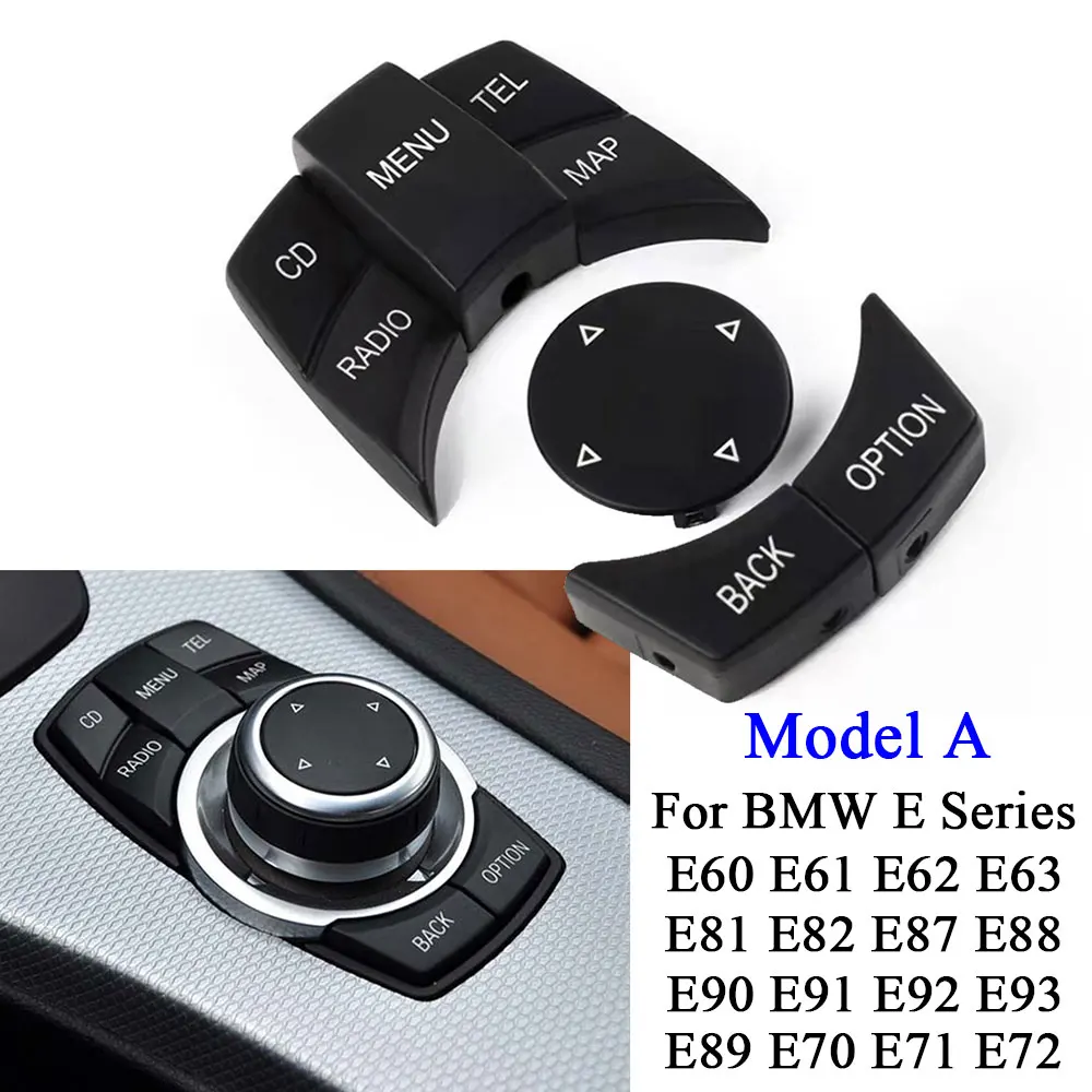 Car Interior CIC Central Console Multimedia Menu Button Switch Cover For BMW E Series 1 3 5 X1 X5 X6 E87 E90 E91 E92 E60 E84 E70