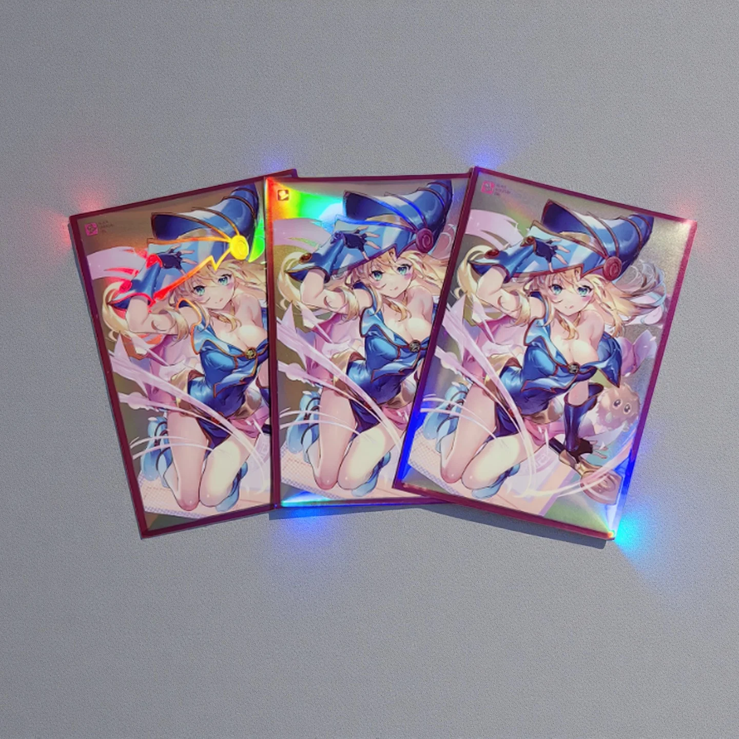 

63X90Mm 50Pcs Laser Holographic Dark Magician Girl Card Sleeve Ygo Card Protection Cover Anime Card Gift Toys