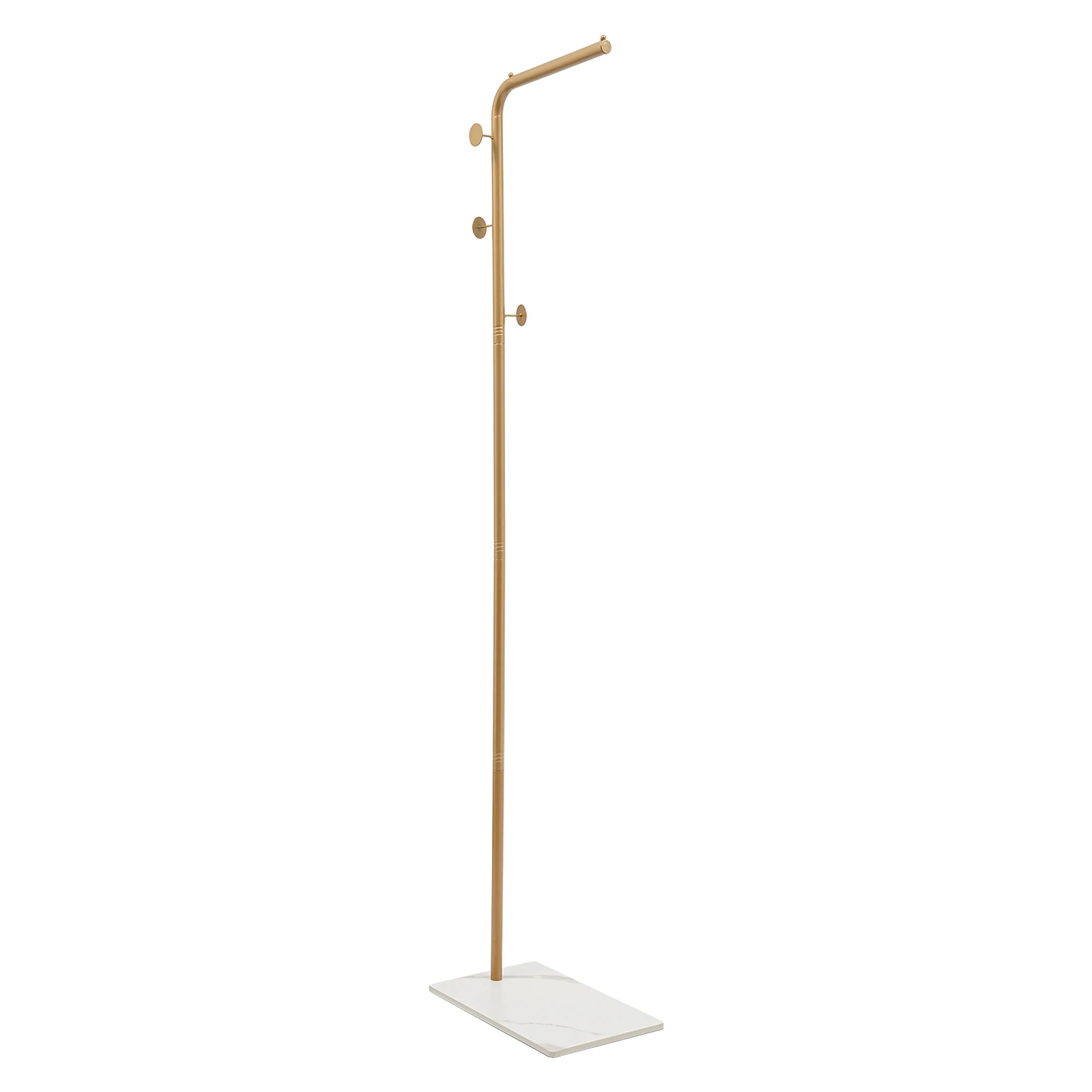 L-shape Freestanding Coat Rack Wear-Resistant Large Capacity Clothes Hanger with Sturdy Base for Hallways/Living Rooms image 5
