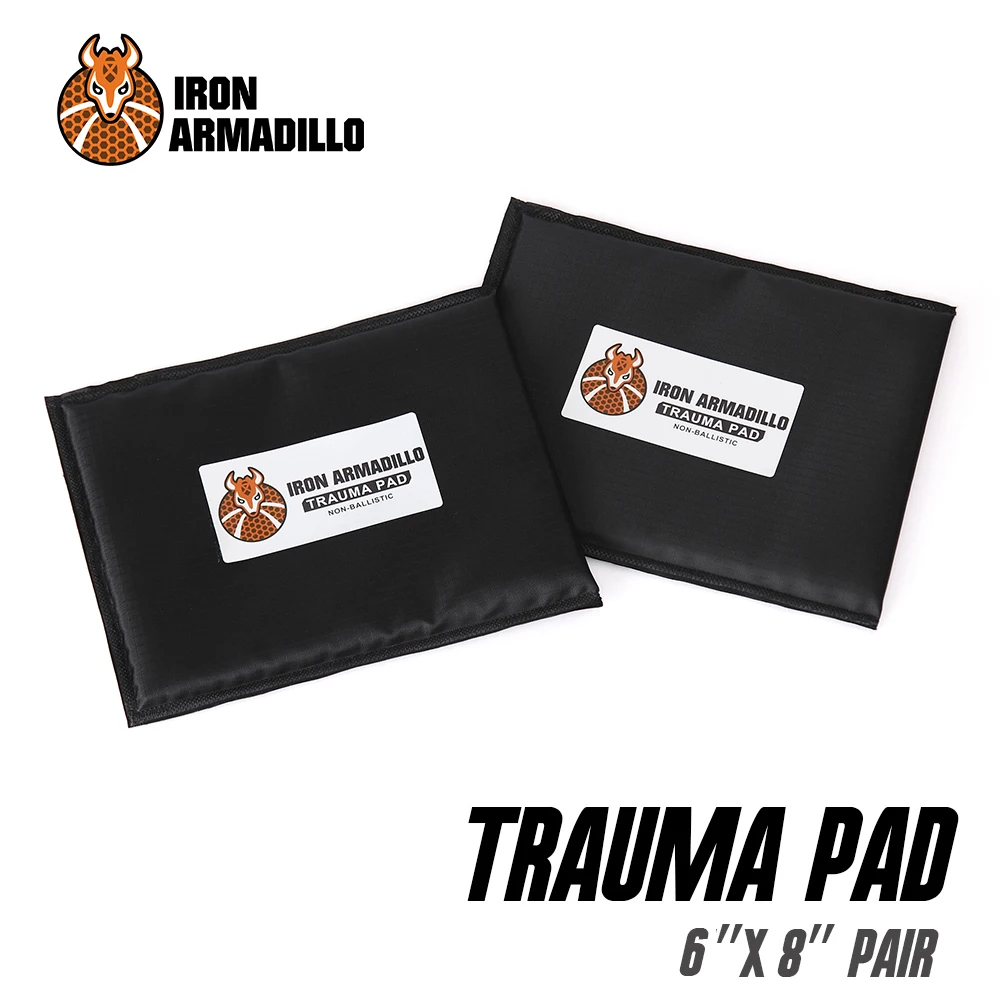 Iron Armadillo Armor Blunt Force Trauma Pad NON-BALLISTIC 6 x 8  Not Bulletproof Pair