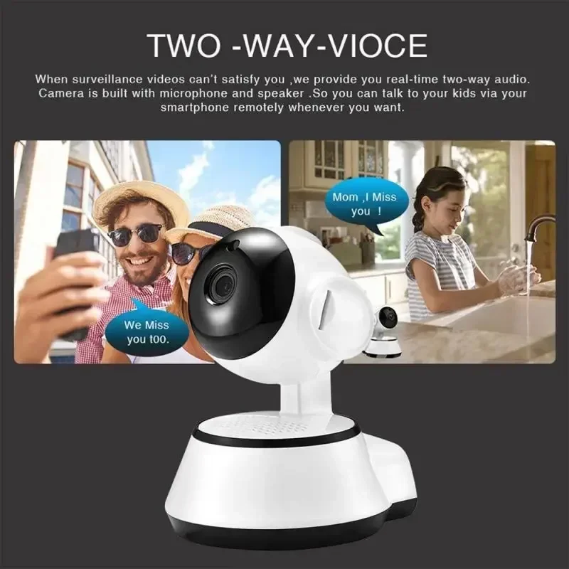 5MP Mini IP Camera HD Auto Tracking Night Vision Infrared Baby Monitor Surveillance Full Color Night Vision CCTV Indoor Video