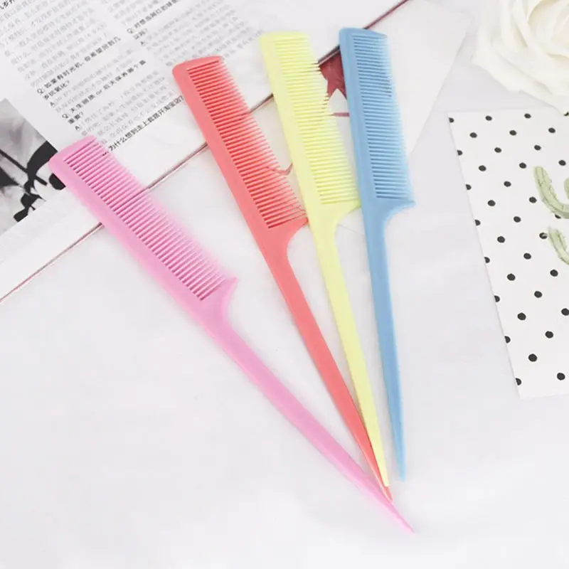 20.5cm feminino portátil plástico rato cauda pente cabelo fino-dente longo lidar com escova tão dropshipping