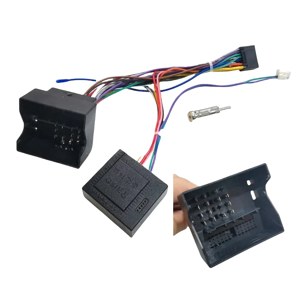 For Ford C-Max/Fiesta/Focus II/ Fusion/Kuga/Mondeo/ S-Max/Transit Android 2 Din GPS Receiver 16 Pin Power Wiring Harness Canbus