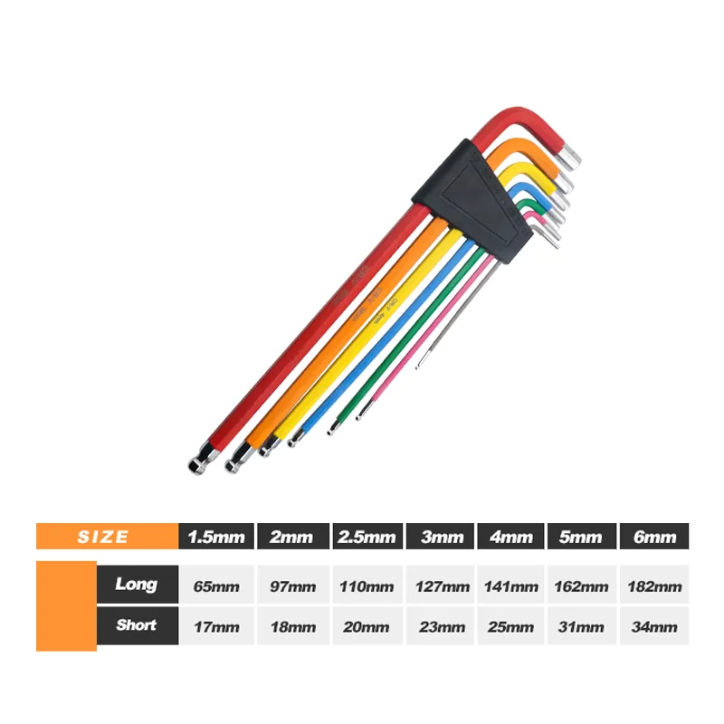 Fahrrad Inbus schlüssels atz l Schraubens chl üssel Universal 7 Stück Kugel ende Torx Sterns chl üssel Werkzeug MTB Rennrad Reparatur Werkzeugs atz