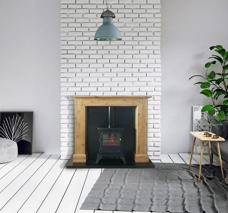 Kominek elektryczny 14-calowa wkładka do drewna Kominki elektryczne Piece Grzejnik z kominkiem