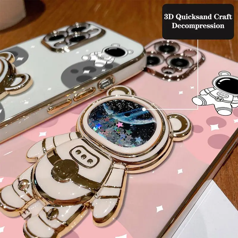 حافظة هاتف بتصميم رائد فضاء لهواتف سامسونج جالاكسي a53 ، a52s ، a52 ، a50 ، a51 ، a42 ، a03 ، a04 ، a10 ، a03s ، a04e ، a50s ، a91