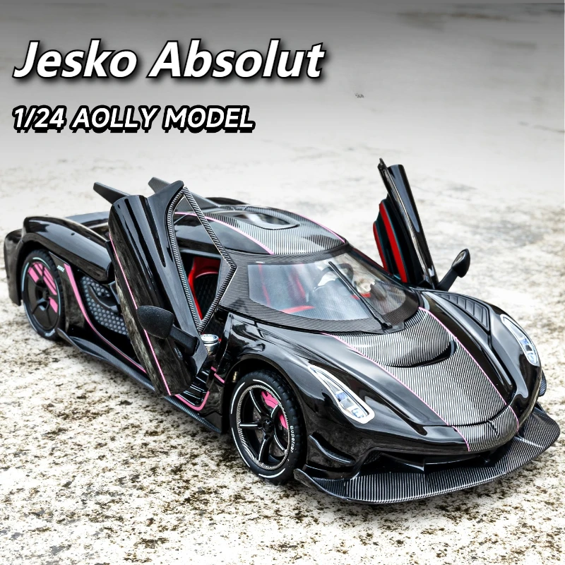 

1:24 Jesko Absolut спортивный автомобиль, высокая имитация литья под давлением автомобиля, модель автомобиля из металлического сплава, коллекция детских игрушек, подарки
