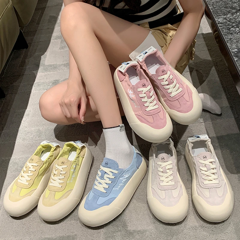 快適でキュートな女性用スニーカー,用途が広い通気性のあるフラットシューズ,新しい夏のコレクション2023
