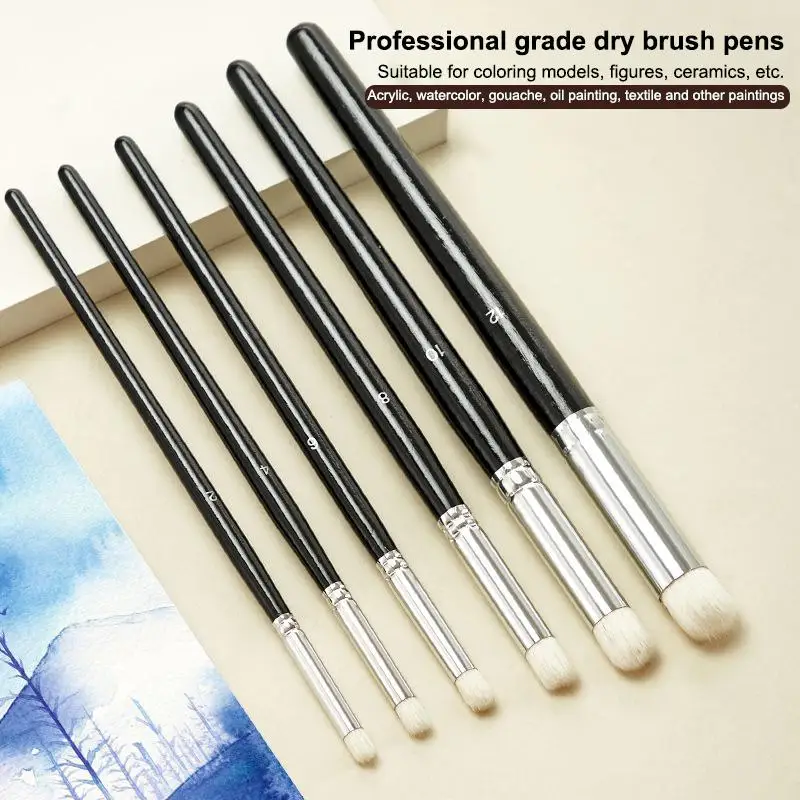 Dry Paint Brushes Detail Painting Brush Set Professional Paint Brushes Watercolor Brushes Miniature Nylon Brushes