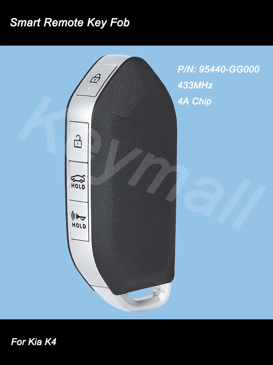 

KEYECU Proximity Smart Remote Car Key Fob 4+1 5 Buttons 433MHz 4A Chip for KIA K4 2020 P/N: 95440-GG000 FCC ID: TQ8-FOB-4F81M44