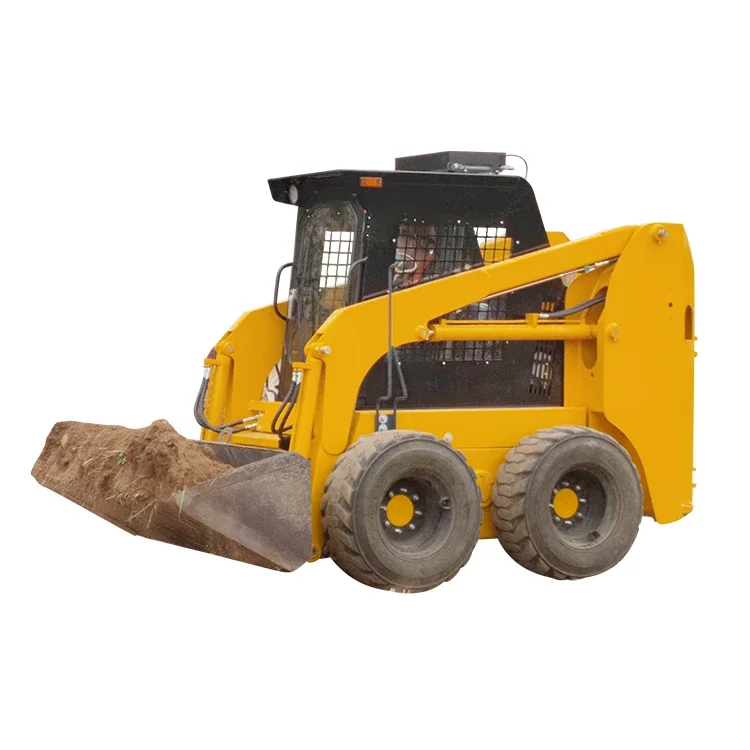 Chinese Earth-moving Machinery Mini Skid Steer Loader 950kg Wheel Skid Steer Loader With Different Attachments