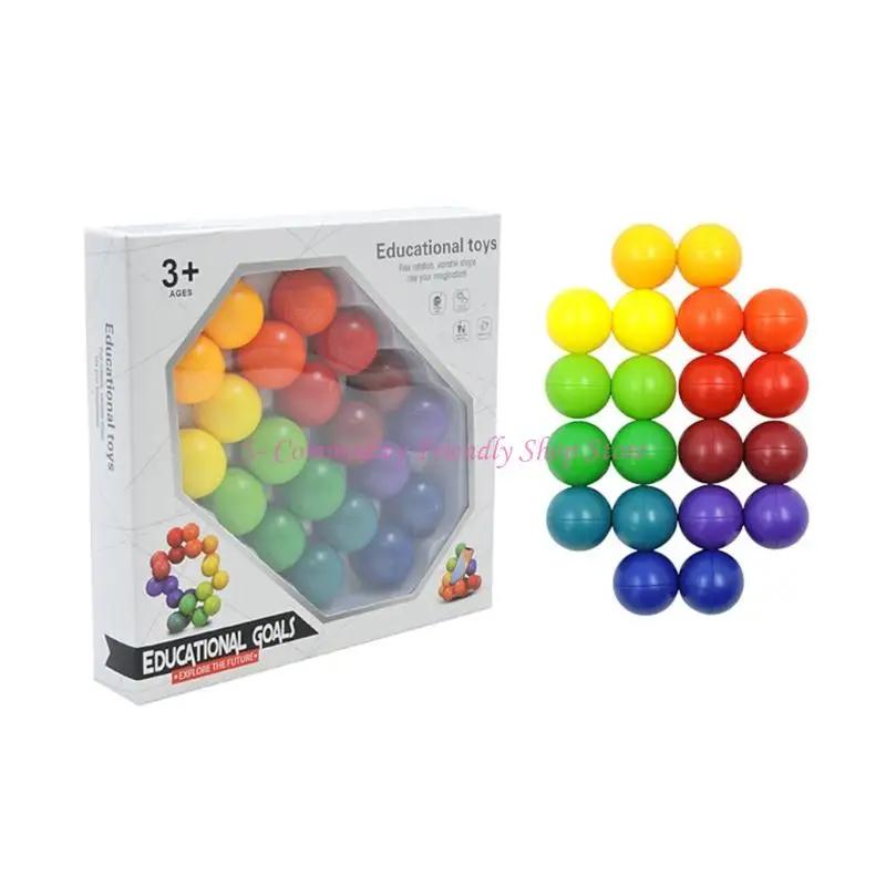 

85AE Creative Color Design Stress Relief Puzzle Ball Toy for Office Travel Use