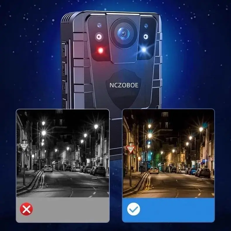 

NCZOBOE Camera 3200MAH Battery 10Hours Recording Police Body Camera HD 1600P 170° Angle Security Small Camcorder