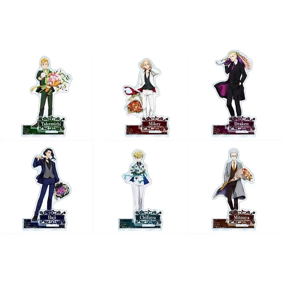 Game Draken Chifuyu Takemichi Mitsuya Takashi Manjiro Keisuke Acrylic Stand Doll Anime Figure Model Plate Cosplay Toy for Gift