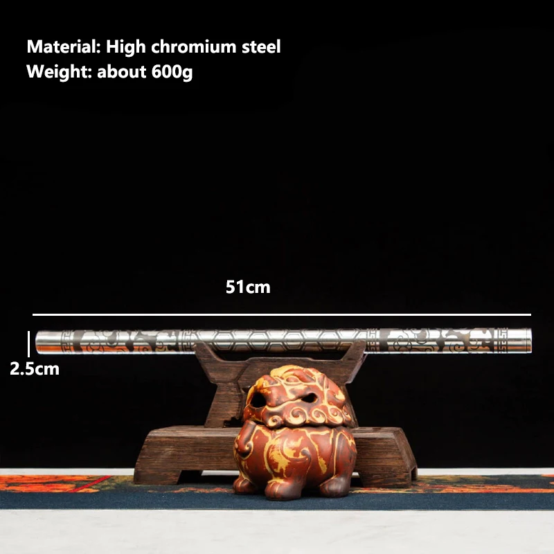 Longquan High Chromium Steel One-piece Forging Short Stick Martial Arts Exercise Vehicle Emergency Window Breaking Tool