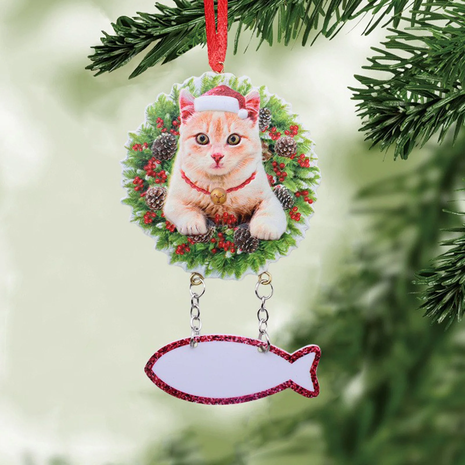 Christmas Decoration Pet Puppy Acrylic Pendant Garland Car Christmas Tree Cat Dog Hanging Ornaments New Year Gift Props Home Dec