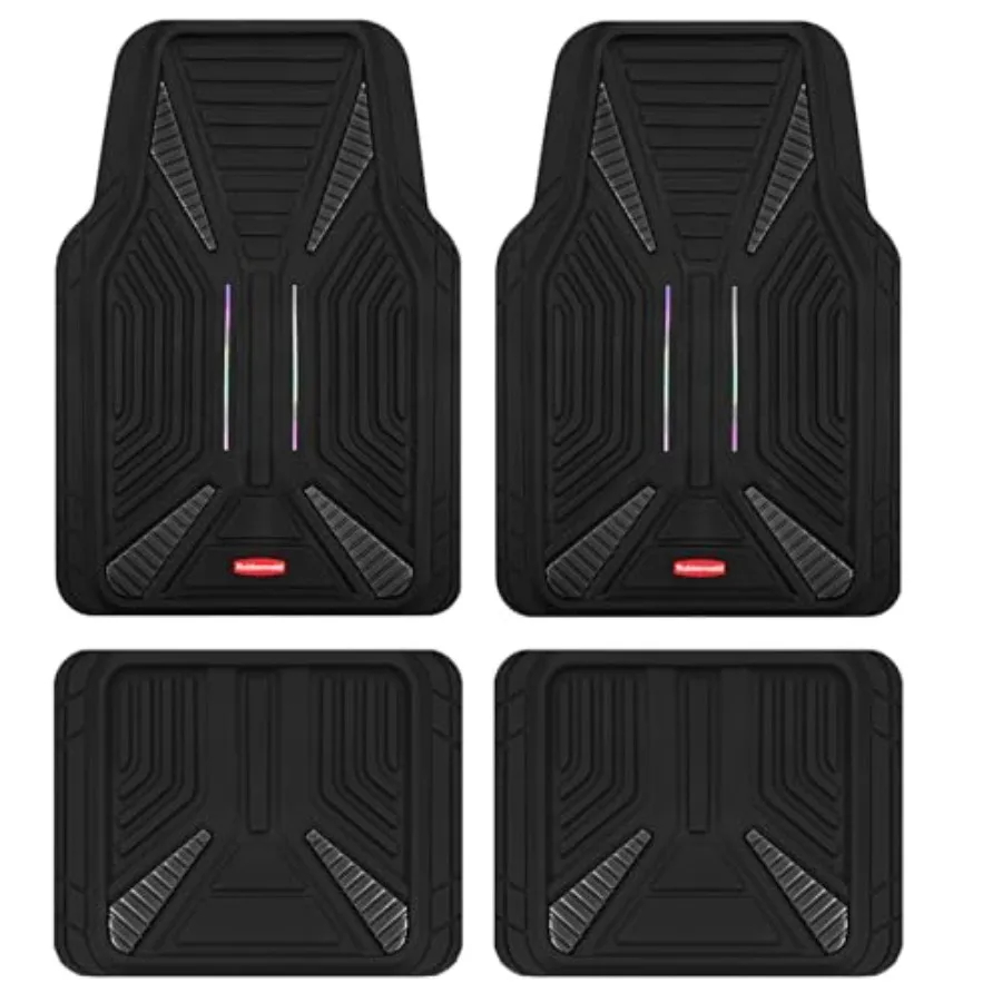 

Car Mat Full Set, Universal Trim-to-Fit Heavy-Duty Car Floor Mats 4-Piece Set for All Weather Protection Durable Rubber Mat for